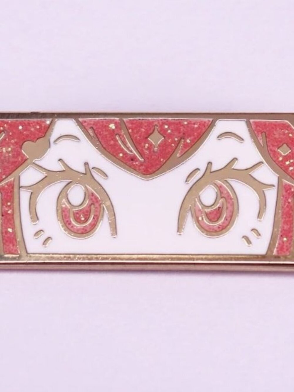 Super Mario Pink Princess Peach Eyes Enamel Pin